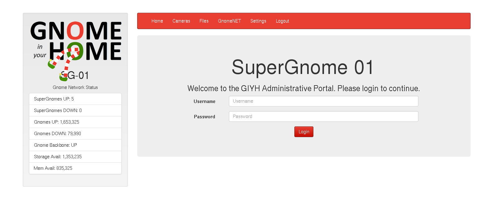 The SuperGnome web interface