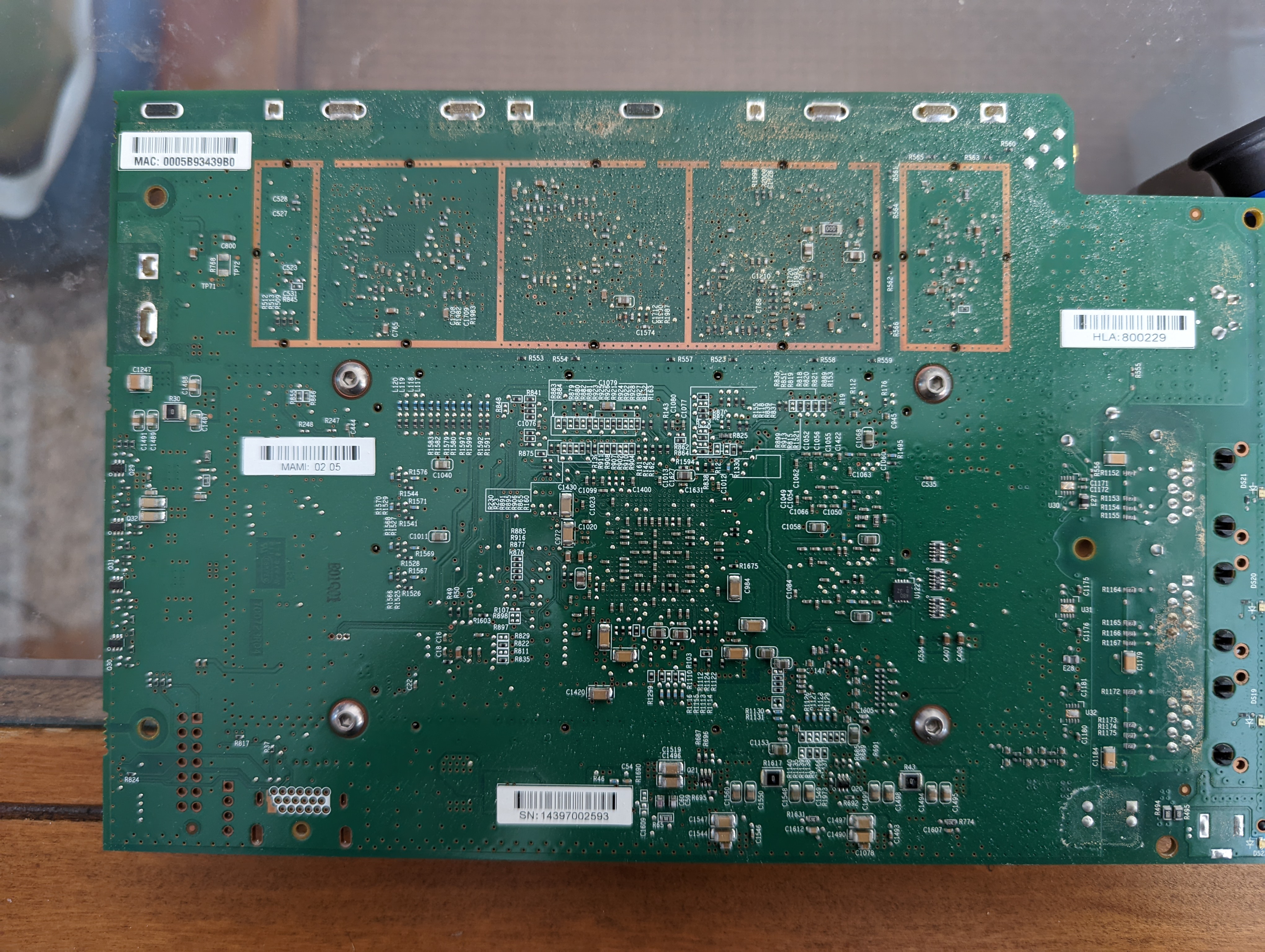 Back of circuit board